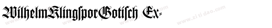 WilhelmKlingsporGotisch Ex字体转换